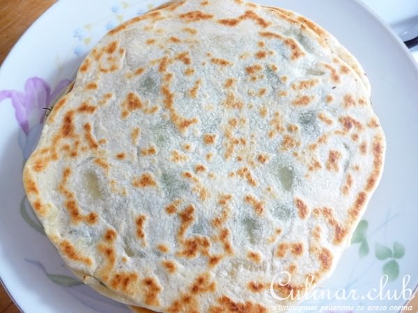 Лепёшки бакинские с зеленью (Кулинарный алфавит)