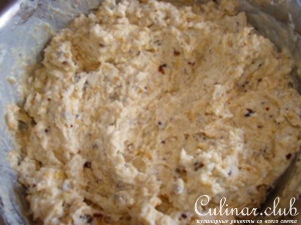 Творожник с кукурузными хлопьями и финиками