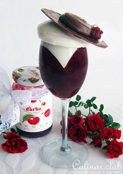 Желе "Леди Вишня" с низкокалорийным конфитюром Darbo