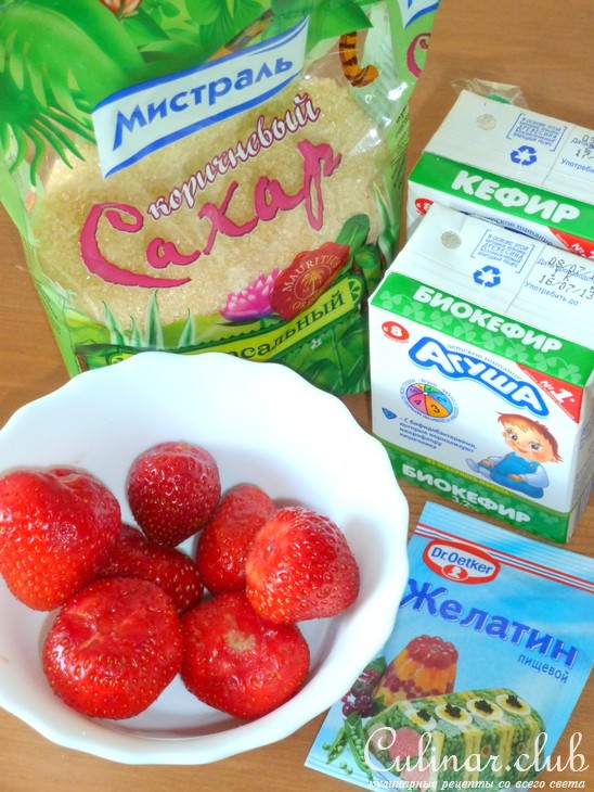 Бланманже с клубникой