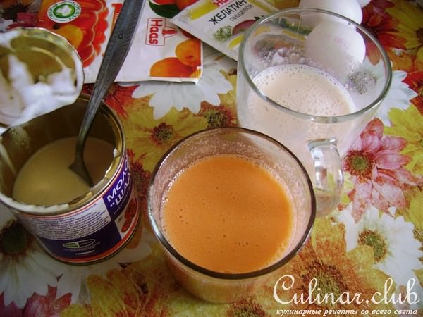 Мусс со вкусом персика «Небесное наслаждение»( по мотивам десерта «Птичье молоко»).
