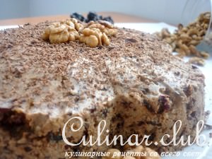 Десерт с черносливом и грецкими орехами