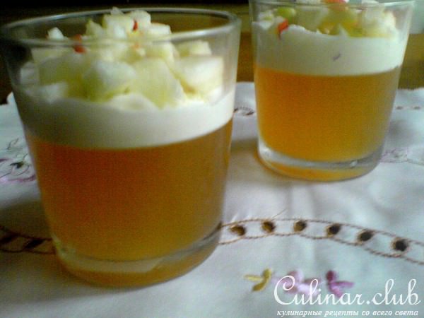 Яблочно-имбирное желе со сливочным йогуртом
